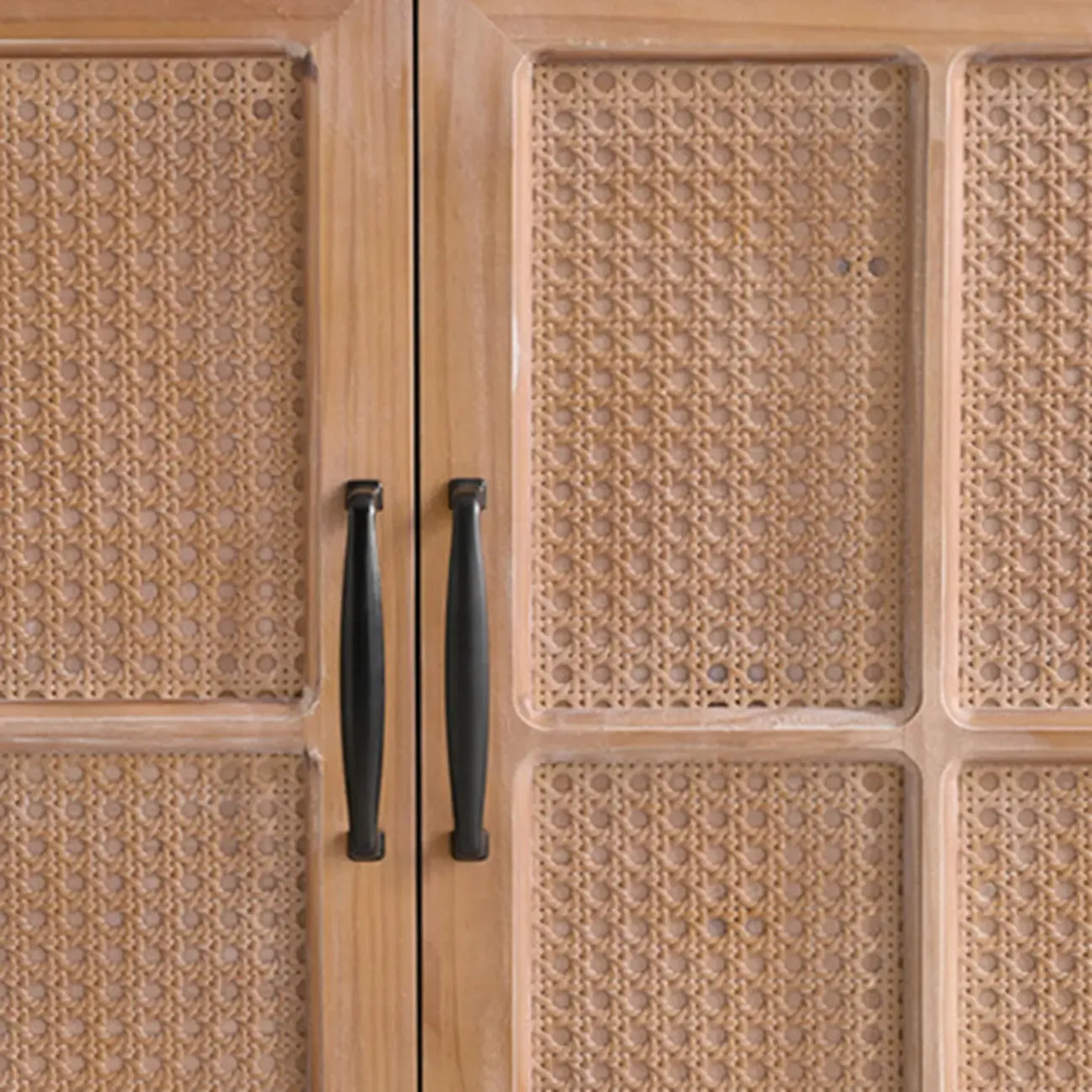 Bibliothèque rustique en bois multicolore avec tiroirs