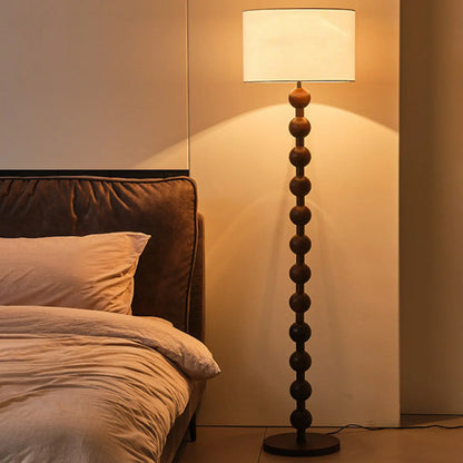 Lampadaire moderne à structure en bois, 63 pouces, à brancher, pour salon