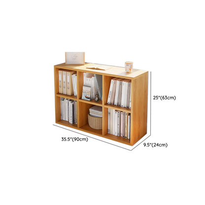 Bibliothèque horizontale cubique en bois blanc décontracté