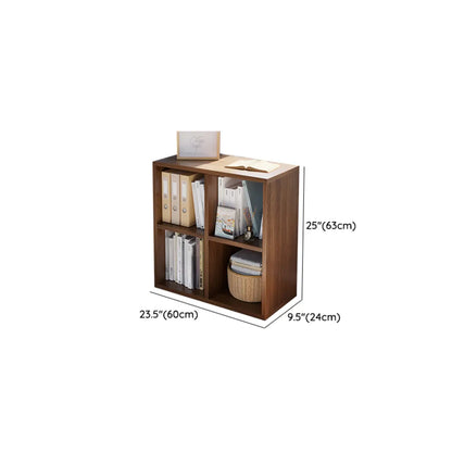 Bibliothèque horizontale cubique en bois blanc décontracté