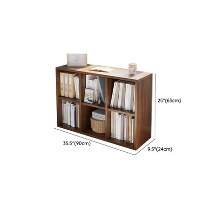 Bibliothèque horizontale cubique en bois blanc décontracté
