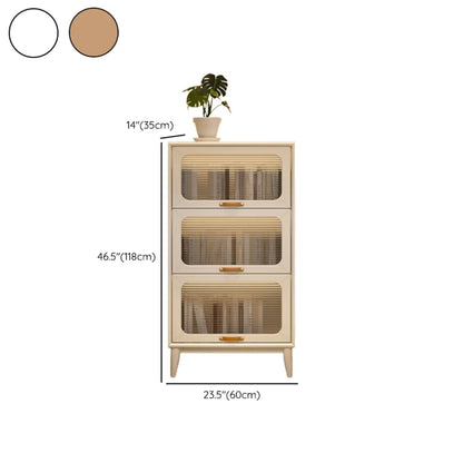 Bibliothèque à cinq niveaux avec portes vitrées et armoire, en bois massif couleur noyer brun