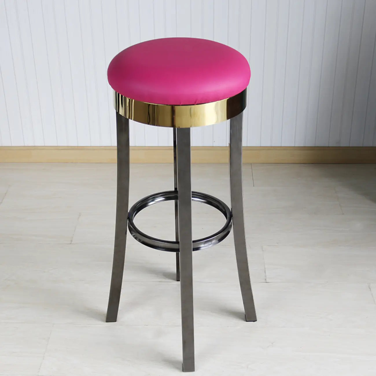 Tabourets de bar pivotants en cuir scandinave à hauteur de barre