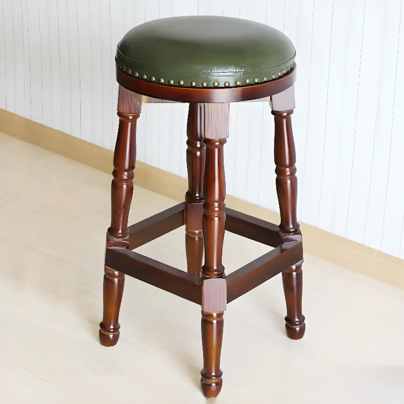 Tabourets de bar pivotants en cuir scandinave à hauteur de barre