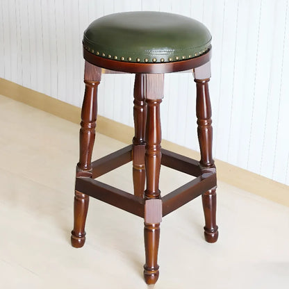 Tabourets de bar pivotants en cuir scandinave à hauteur de barre