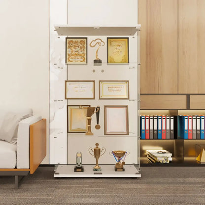 Étagère réglable noire, vitrine de rangement ouverte