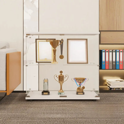 Étagère réglable noire, vitrine de rangement ouverte