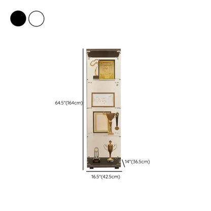 Étagère réglable noire, vitrine de rangement ouverte