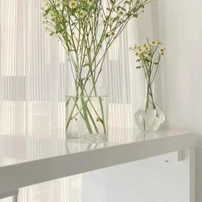 Tables de bar élégantes à double piétement en bois et métal blanc pur