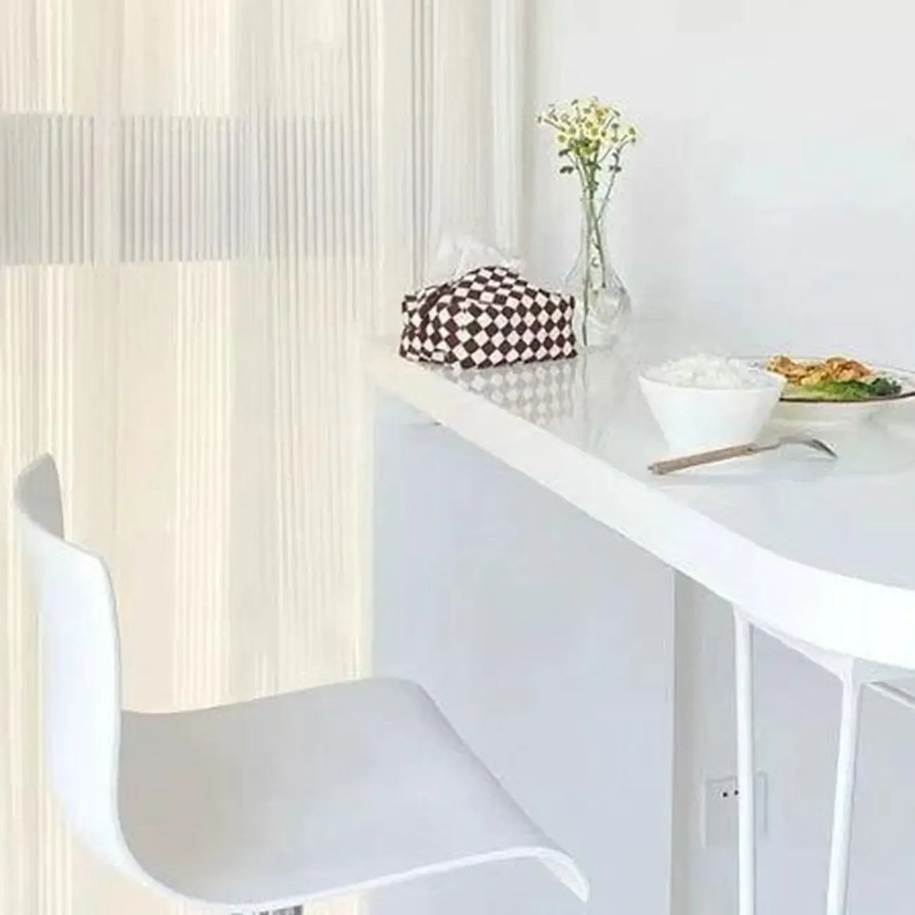 Tables de bar élégantes à double piétement en bois et métal blanc pur