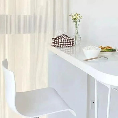 Tables de bar élégantes à double piétement en bois et métal blanc pur