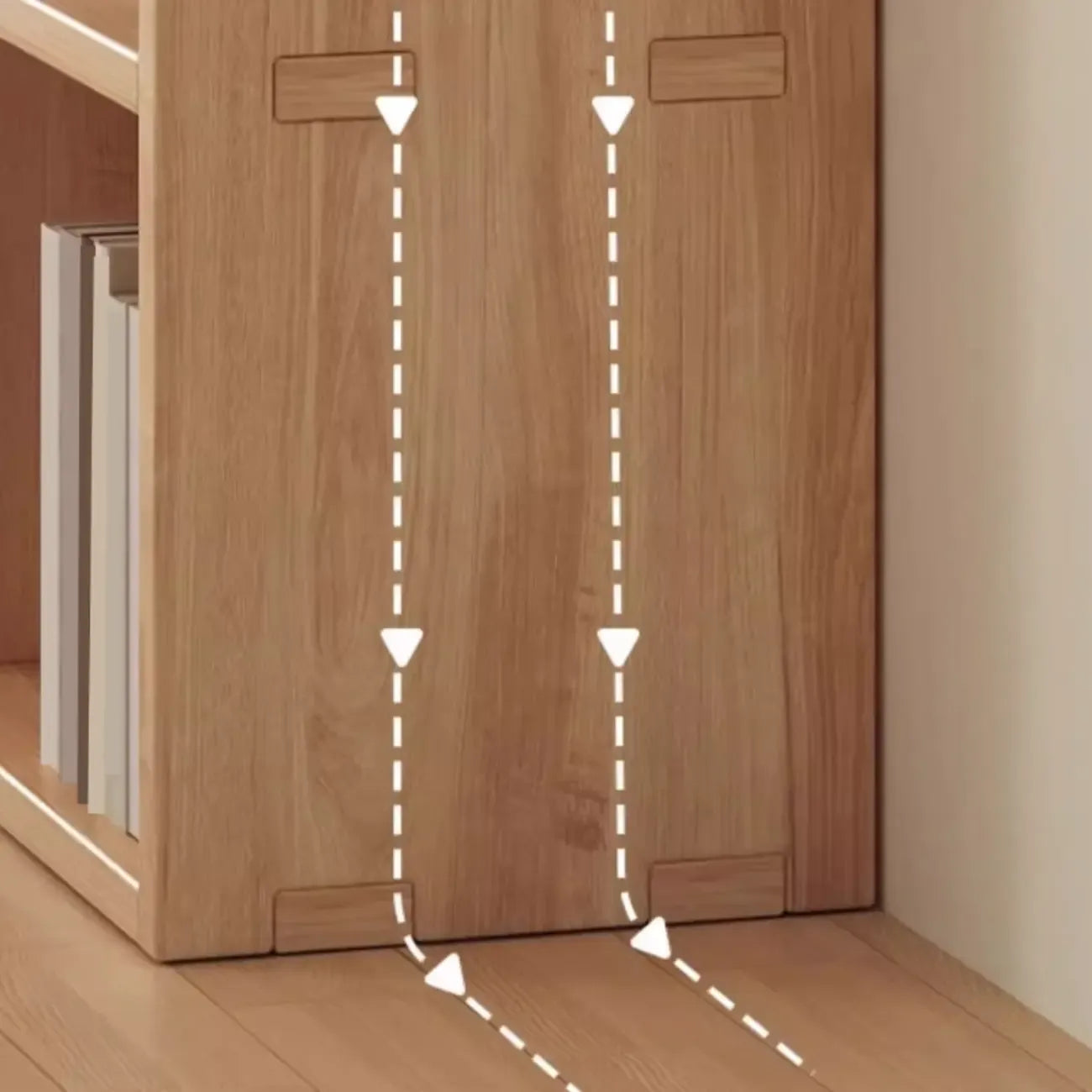 Étagères minimalistes horizontales en bois, style cube de rangement