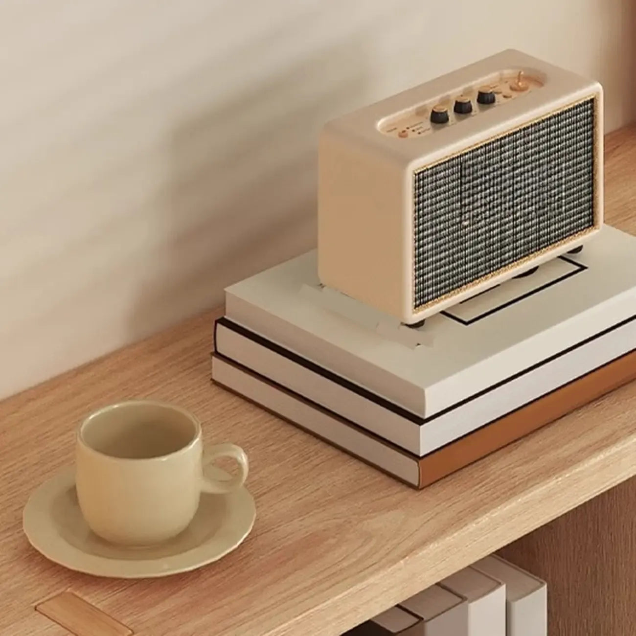 Étagères minimalistes horizontales en bois, style cube de rangement