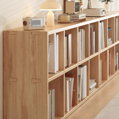 Étagères minimalistes horizontales en bois, style cube de rangement
