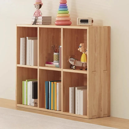Étagères minimalistes horizontales en bois, style cube de rangement