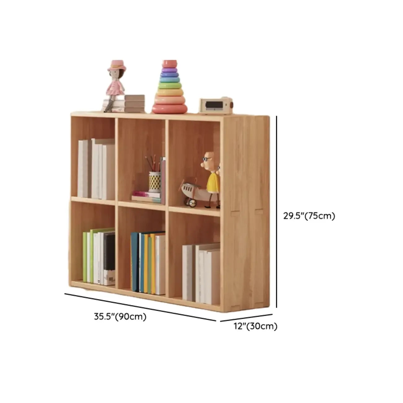 Étagères minimalistes horizontales en bois, style cube de rangement