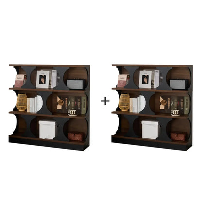 Vitrine moderne Cubitac en bois avec étagères