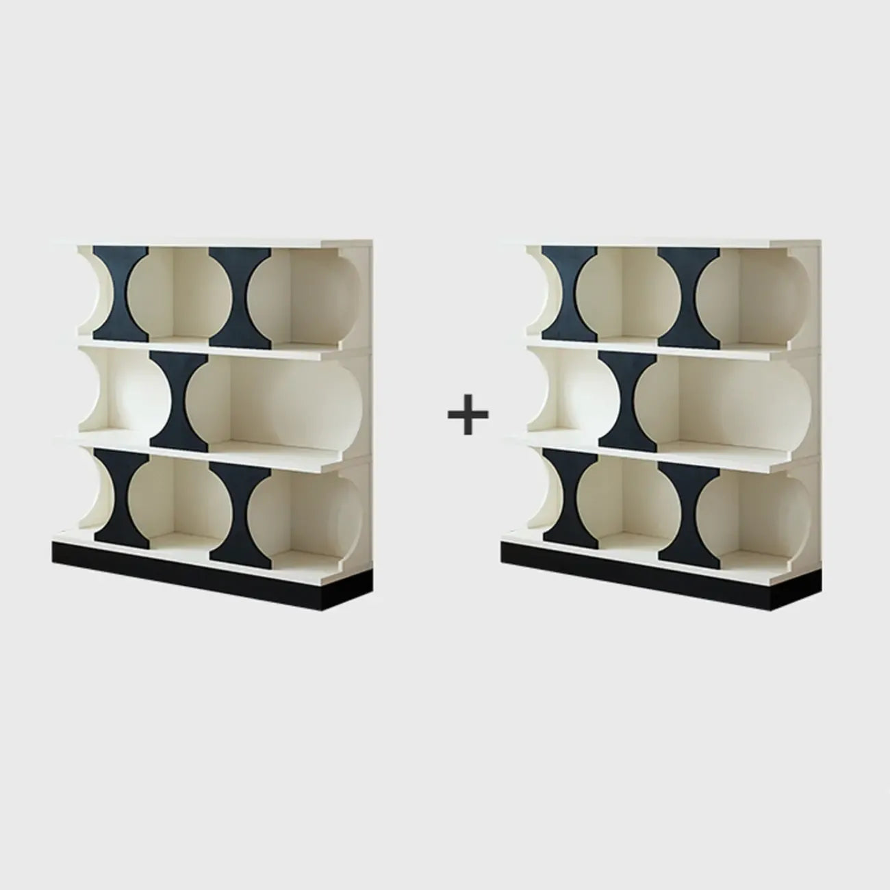 Vitrine moderne Cubitac en bois avec étagères