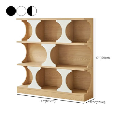 Vitrine moderne Cubitac en bois avec étagères