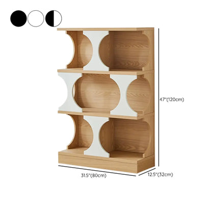 Vitrine moderne Cubitac en bois avec étagères