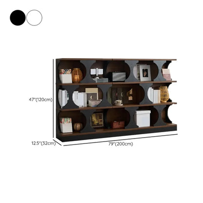 Vitrine moderne Cubitac en bois avec étagères