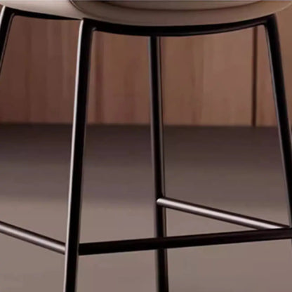 Tabourets de bar de comptoir en cuir à quatre pieds avec seau à café