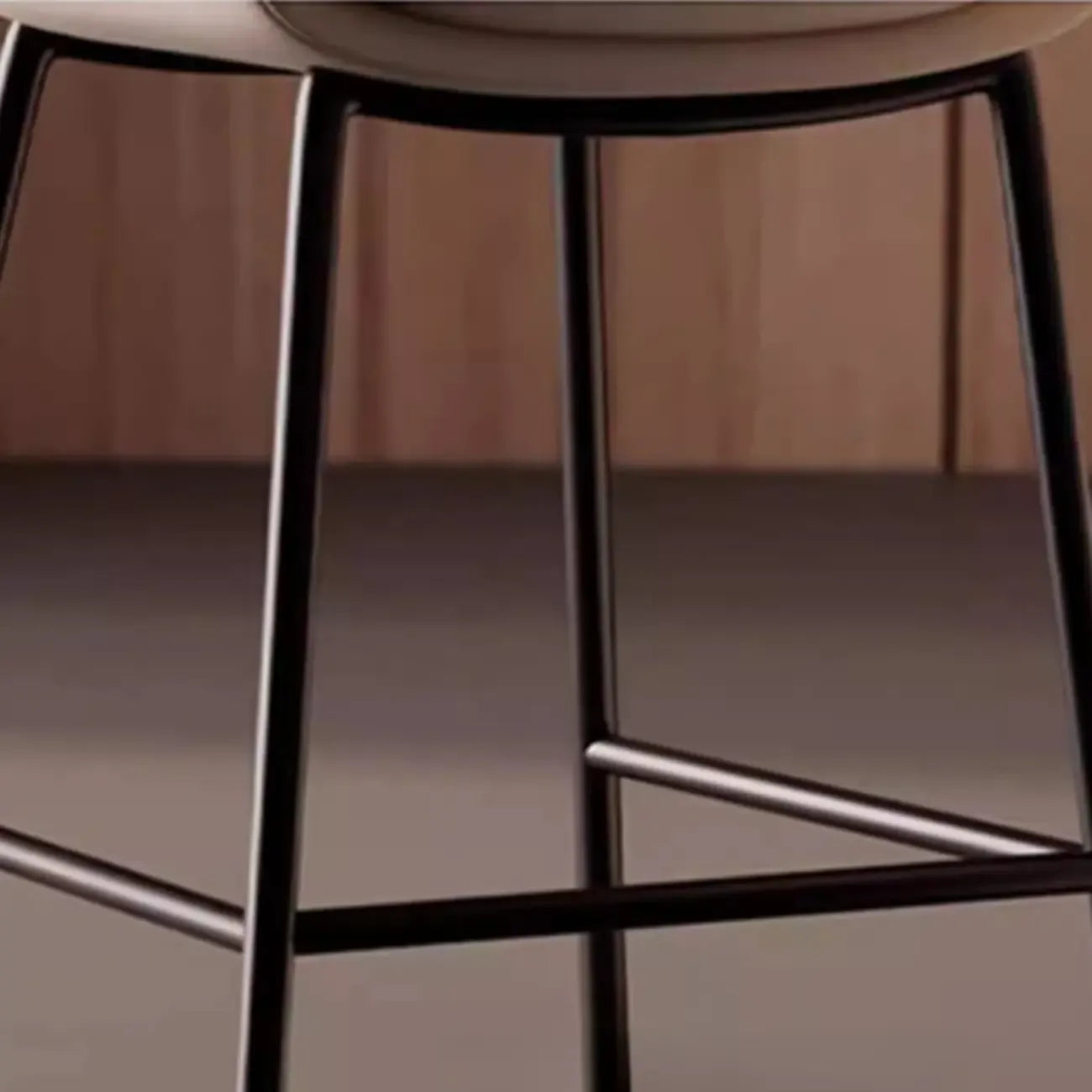 Tabourets de bar de comptoir en cuir à quatre pieds avec seau à café