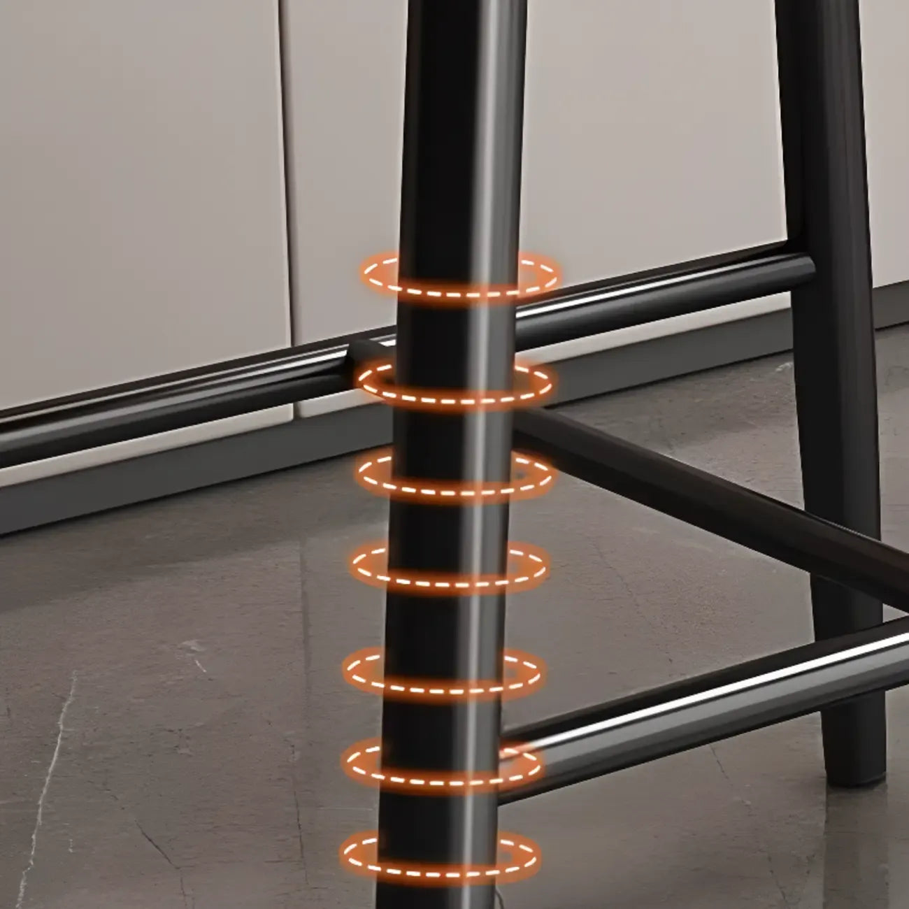 Tabourets de bar modernes rembourrés à dossier bas et hauteur comptoir