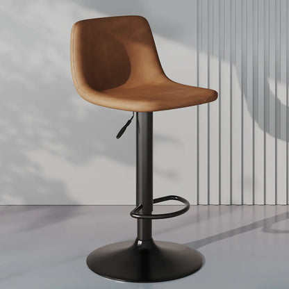 Tabouret de bar pivotant en cuir moderne, hauteur réglable
