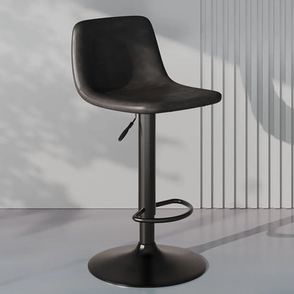 Tabouret de bar pivotant en cuir moderne, hauteur réglable