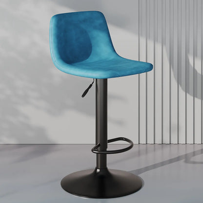 Tabouret de bar pivotant en cuir moderne, hauteur réglable