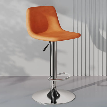 Tabouret de bar pivotant en cuir moderne, hauteur réglable