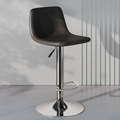 Tabouret de bar pivotant en cuir moderne, hauteur réglable