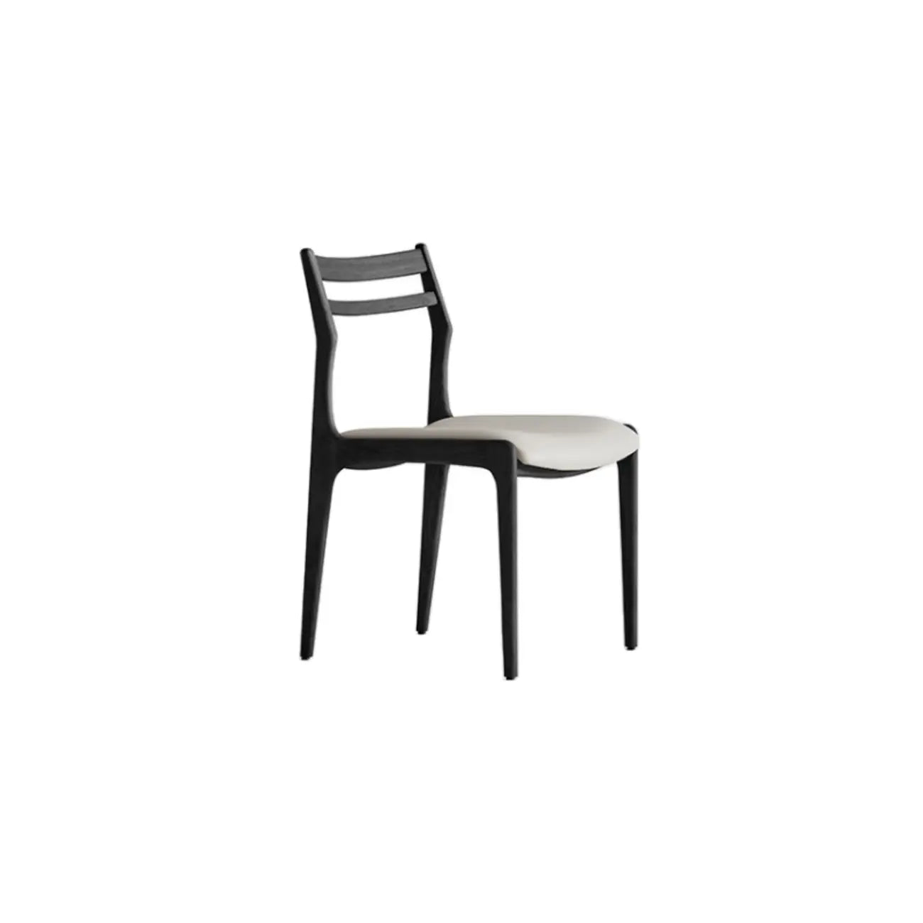 Chaise de salle à manger moderne en bois avec dossier à échelle rembourré