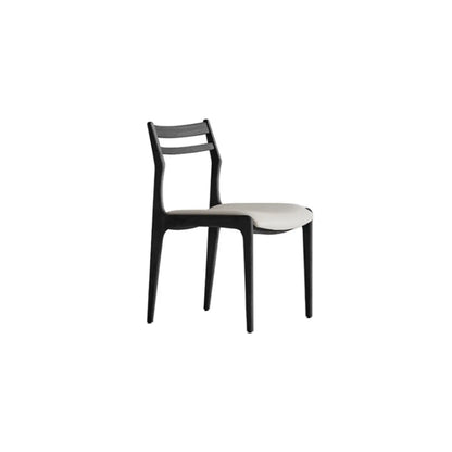 Chaise de salle à manger moderne en bois avec dossier à échelle rembourré