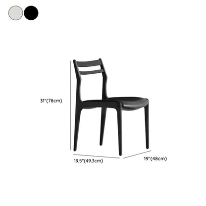 Chaise de salle à manger moderne en bois avec dossier à échelle rembourré