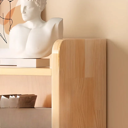 Bibliothèque verticale ouverte en bois brun résistant, à 5 étagères