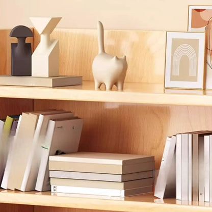 Bibliothèque verticale ouverte en bois brun résistant, à 5 étagères