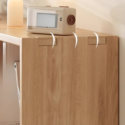 Bibliothèque horizontale en bois naturel avec étagère cubique