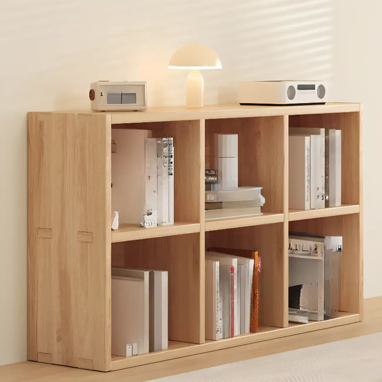 Bibliothèque modulaire moderne rectangulaire latérale en pin