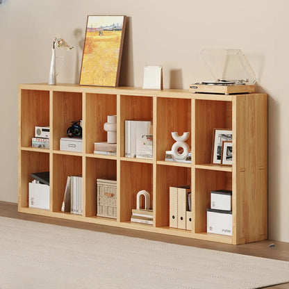 Bibliothèque modulaire moderne rectangulaire latérale en pin