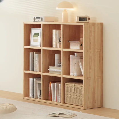 Bibliothèque modulaire moderne rectangulaire latérale en pin