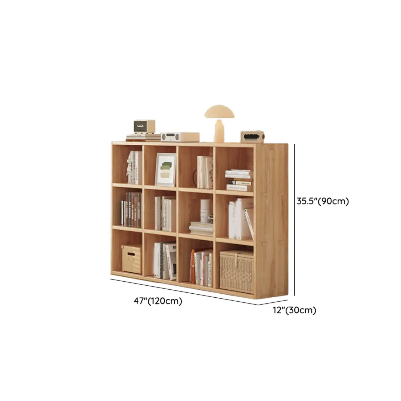 Bibliothèque modulaire moderne rectangulaire latérale en pin