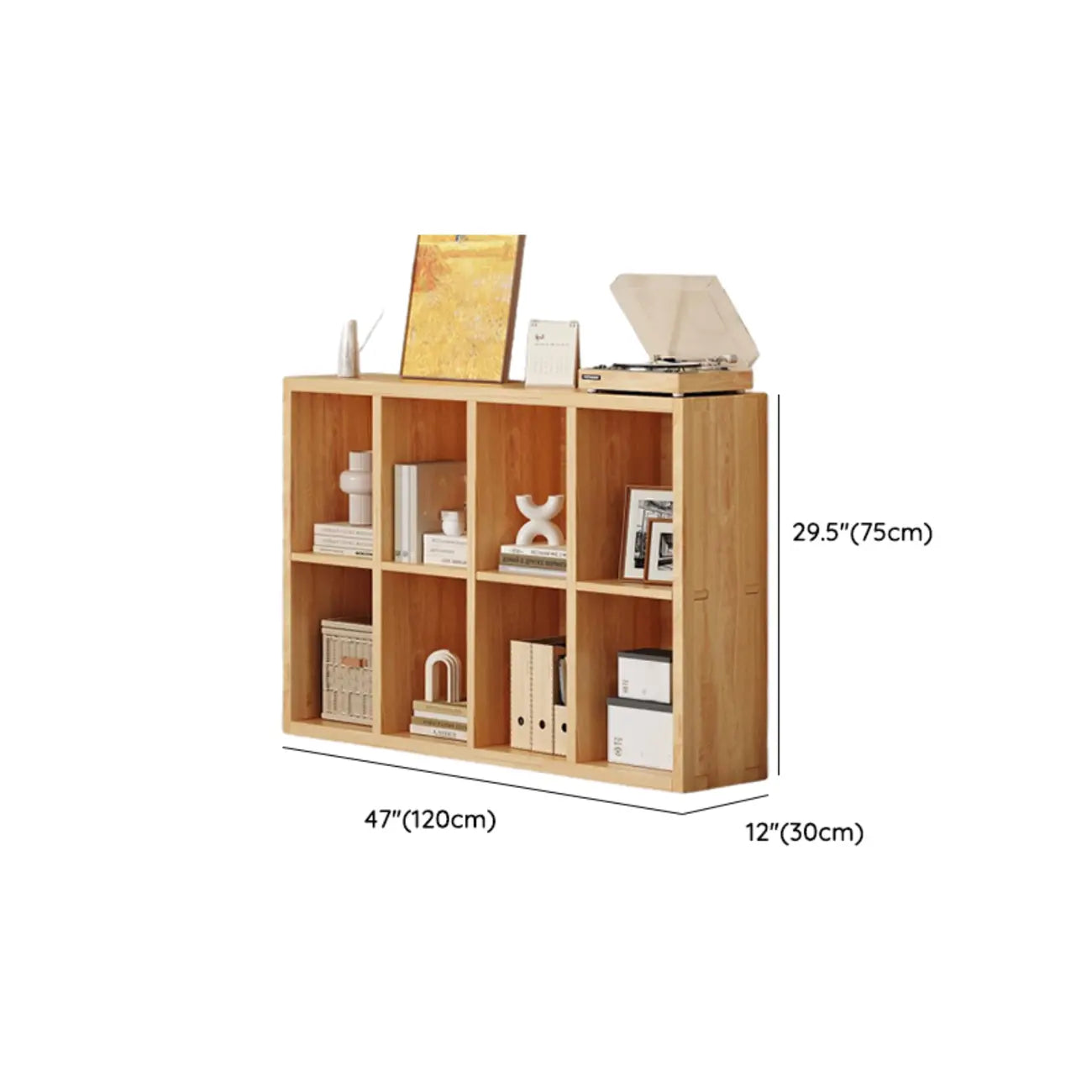 Bibliothèque modulaire moderne rectangulaire latérale en pin