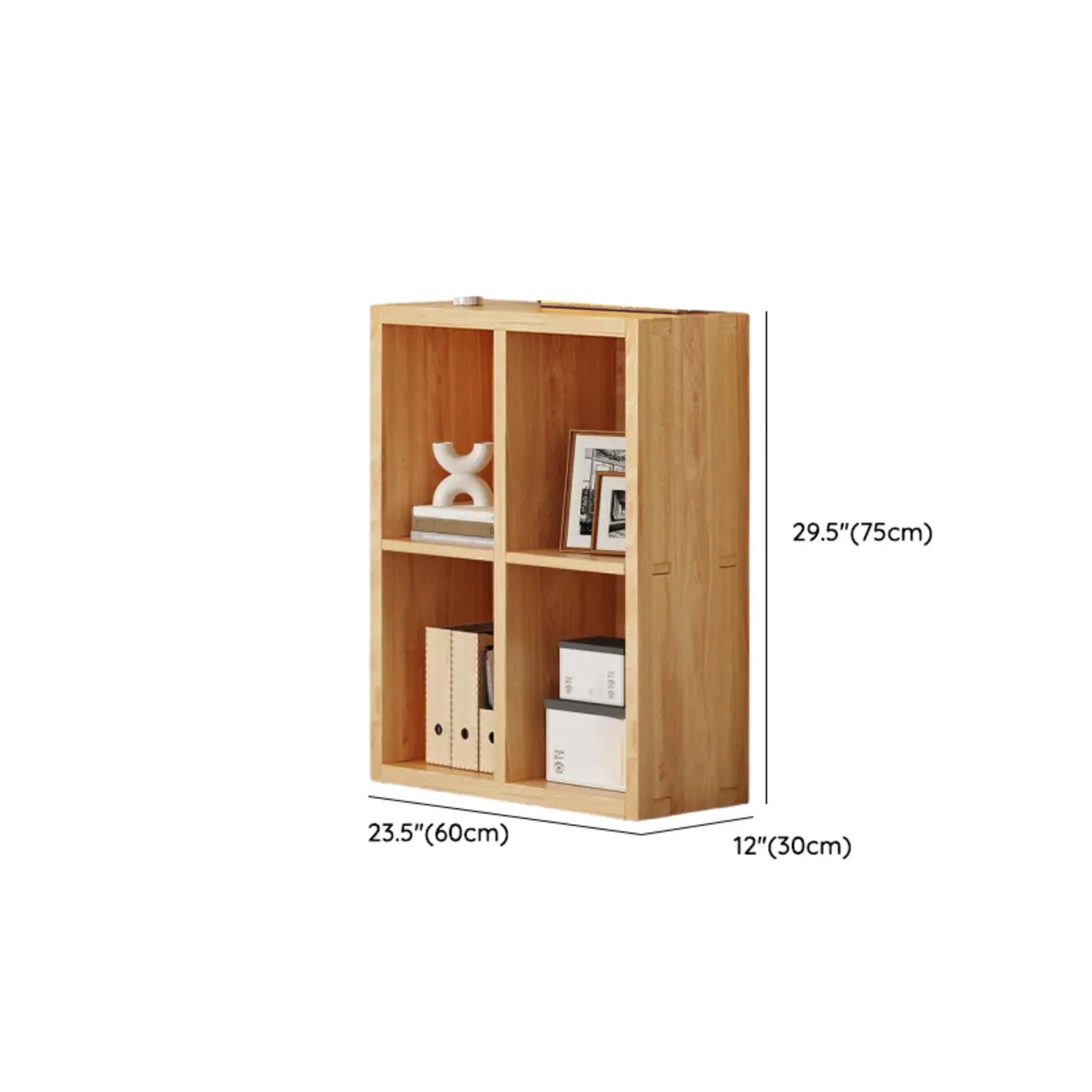 Bibliothèque modulaire moderne rectangulaire latérale en pin