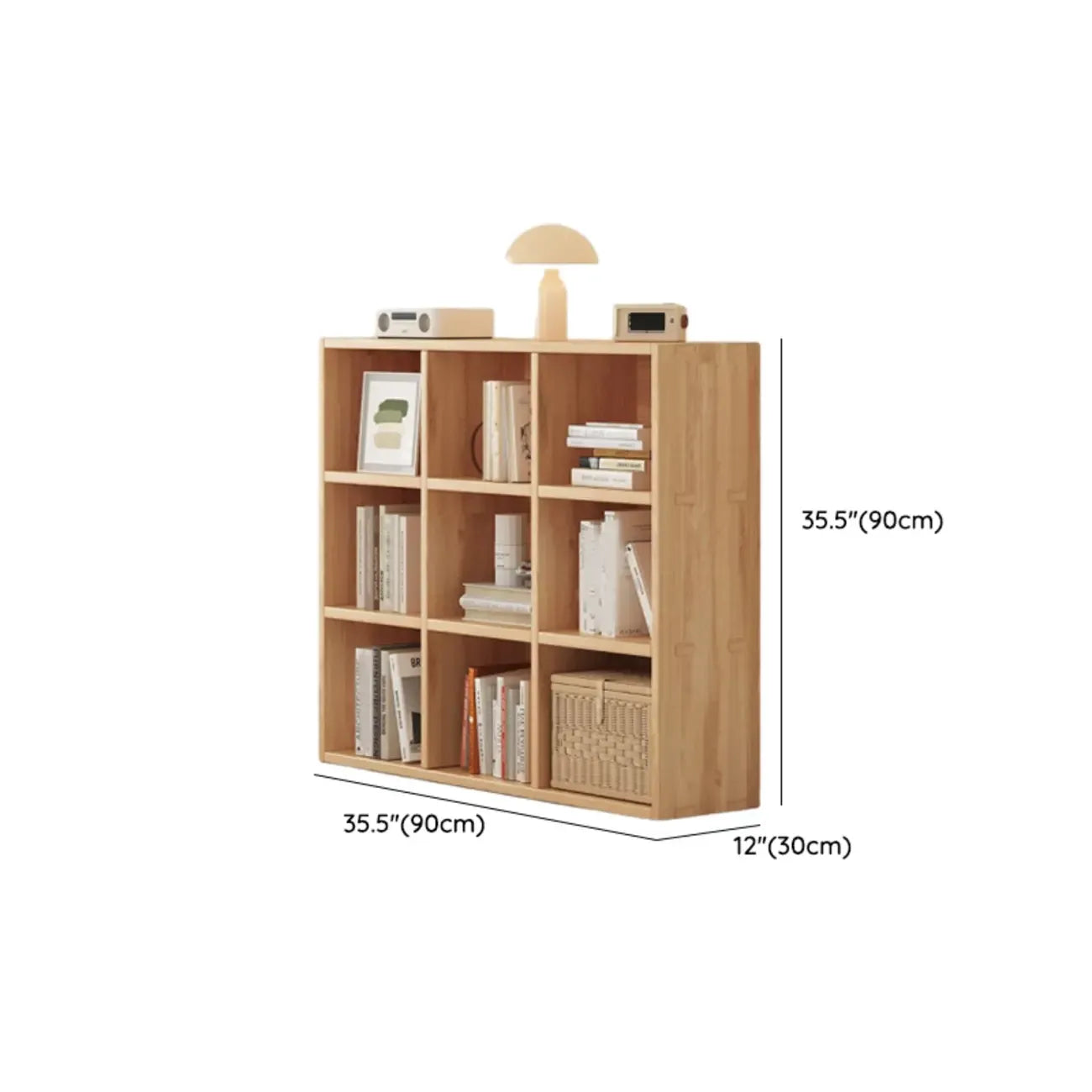 Bibliothèque modulaire moderne rectangulaire latérale en pin