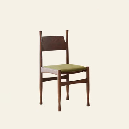 Chaise de salle à manger minimaliste vintage avec cadre en bois et revêtement rembourré