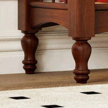 Étagère traditionnelle en bois brun à 5 niveaux