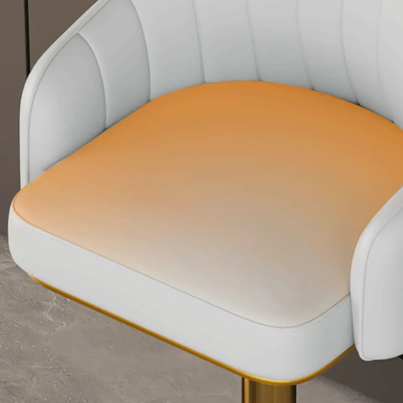 Tabouret de bar pivotant moderne en cuir, dossier bas réglable