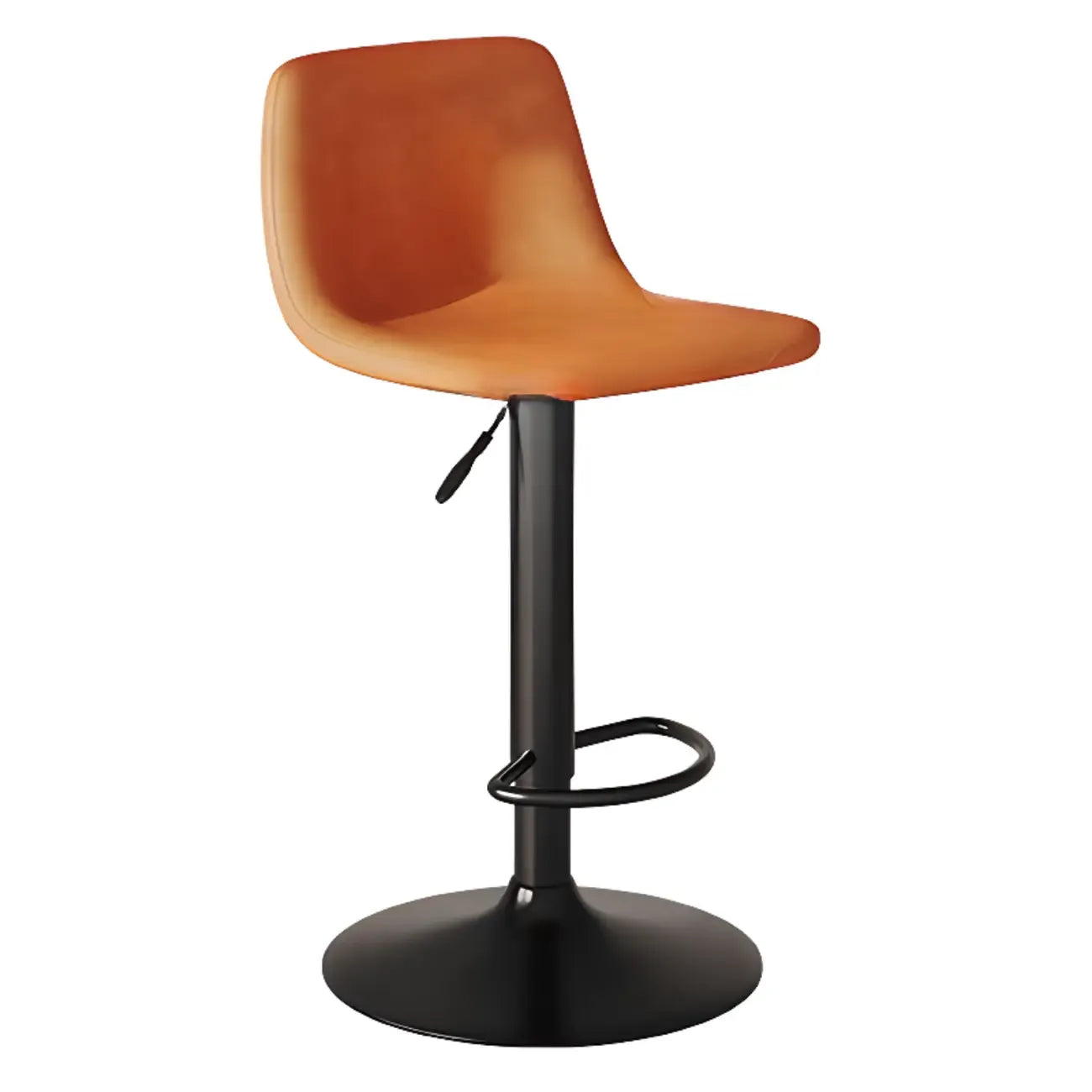 Tabouret de bar pivotant en cuir moderne, hauteur réglable